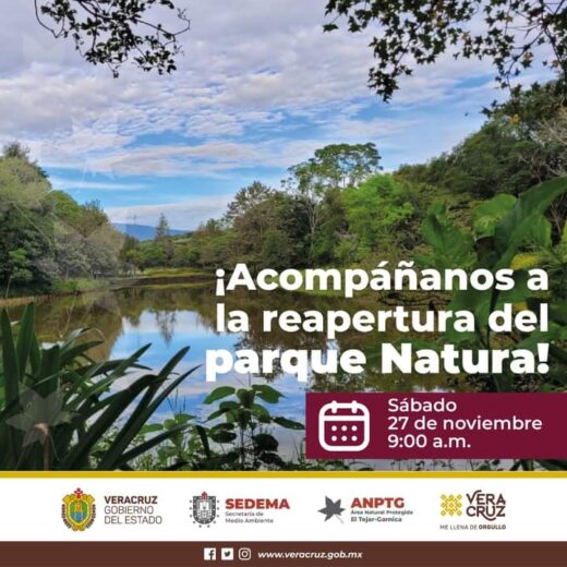 Anuncian reapertura del Parque Natura en Xalapa |